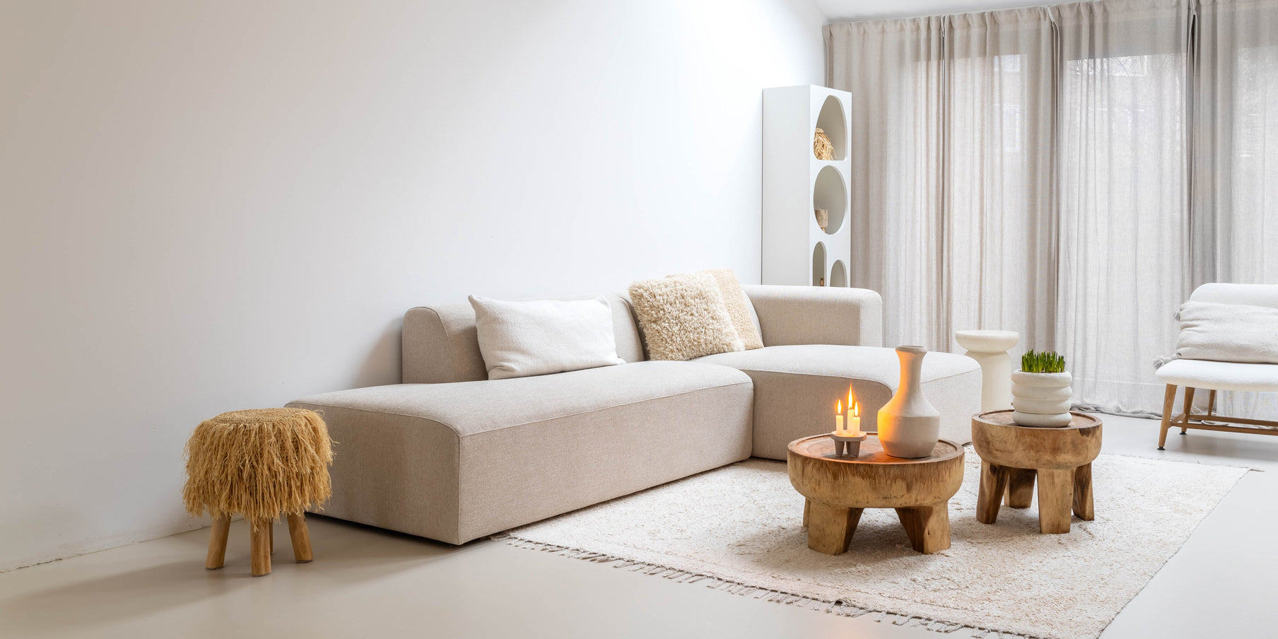 Elementenbank Finn By SIDDE - Japandi woonstijl - woonkamerinrichting - houten salontafelset Elementenbank Finn By SIDDE - Japandi woonstijl - woonkamerinrichting - houten salontafelset